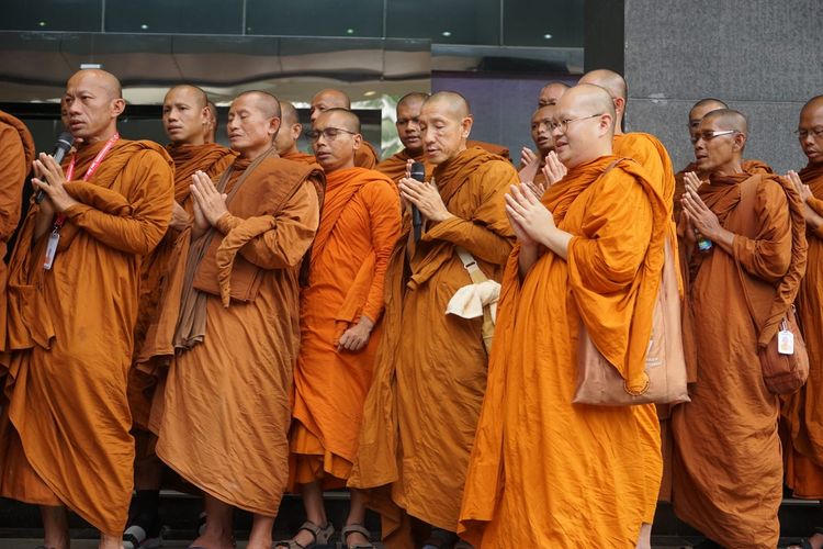 Dozens of Monks Making The Cross-Country Trek Have Reached The Destination, Borobudur Temple