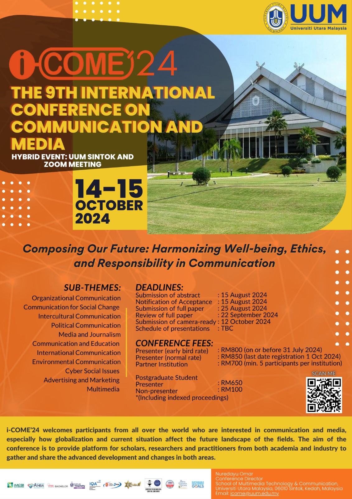 THE 9TH INTERNATIONAL CONFERENCE ON COMMUNICATION AND MEDIA (I-COME'24)