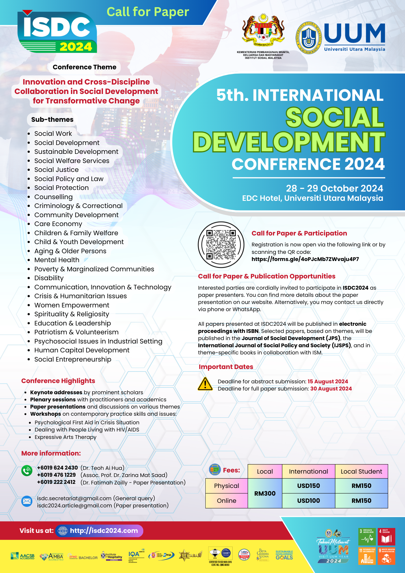 THE 5TH INTERNATIONAL SOCIAL DEVELOPMENT CONFERENCE (ISDC2024)