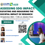 WEBINAR: ASSESSING SDG IMPACT: ELEVATING AND MEASURING THE SOCIETAL IMPACT OF RESEARCH