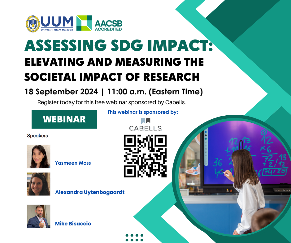 WEBINAR: ASSESSING SDG IMPACT: ELEVATING AND MEASURING THE SOCIETAL IMPACT OF RESEARCH